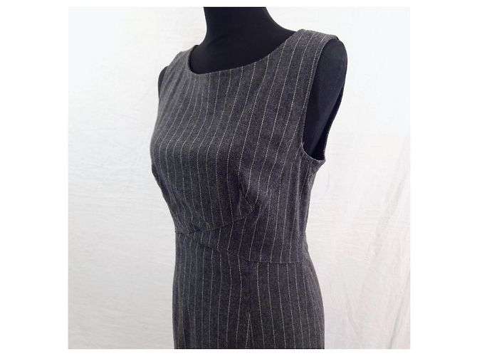 Gestreiftes Kleid Moschino Jeans 1980er Grau - Ansicht 4