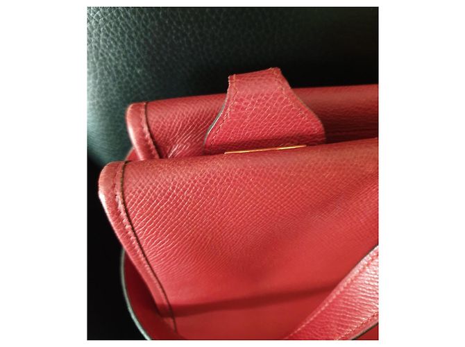 Borsa a mano Hermès Kaba 40 in pelle rossa Rosso - vista 5