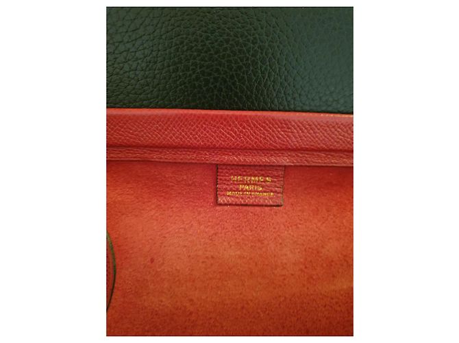 Borsa a mano Hermès Kaba 40 in pelle rossa Rosso - vista 7