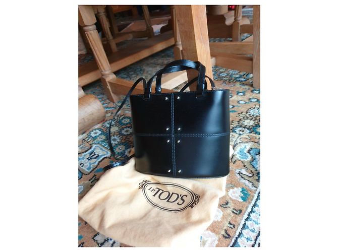 Borsa Tod's in pelle liscia nera Nero - vista 2