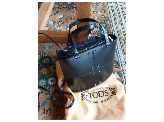 Borsa Tod's in pelle liscia nera Nero - vista 3