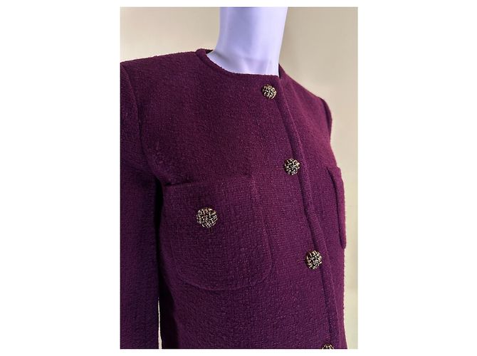 Chaqueta Blazer Ba&Sh Meredith Burdeos Tweed - vista 3