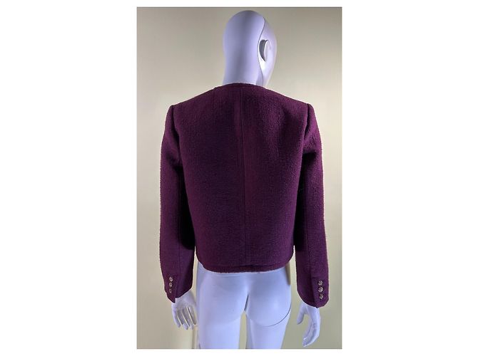 Chaqueta Blazer Ba&Sh Meredith Burdeos Tweed - vista 4