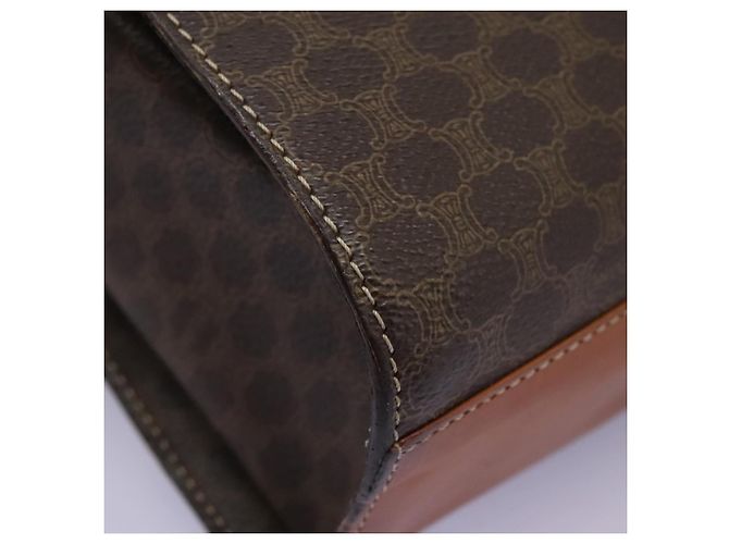Céline Borsa a spalla in tela Macadam CELINE in pelle PVC marrone oro Auth EC038 D'oro - vista 10