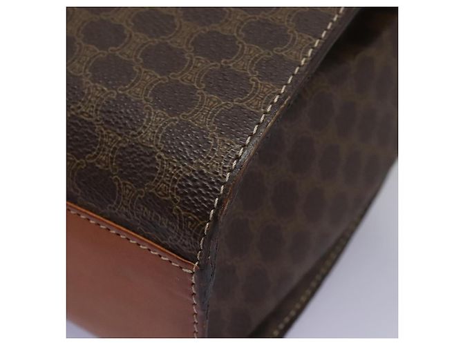 Céline Borsa a spalla in tela Macadam CELINE in pelle PVC marrone oro Auth EC038 D'oro - vista 14