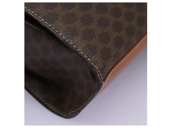 Céline Borsa a spalla in tela Macadam CELINE in pelle PVC marrone oro Auth EC038 D'oro - vista 15