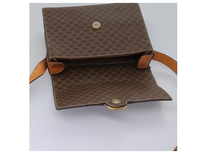 Céline Borsa a spalla in tela Macadam CELINE in pelle PVC marrone oro Auth EC038 D'oro - vista 18