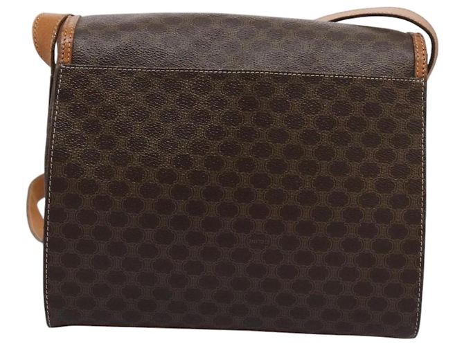 Céline Borsa a spalla in tela Macadam CELINE in pelle PVC marrone oro Auth EC038 D'oro - vista 2