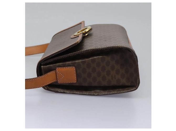 Céline Borsa a spalla in tela Macadam CELINE in pelle PVC marrone oro Auth EC038 D'oro - vista 3