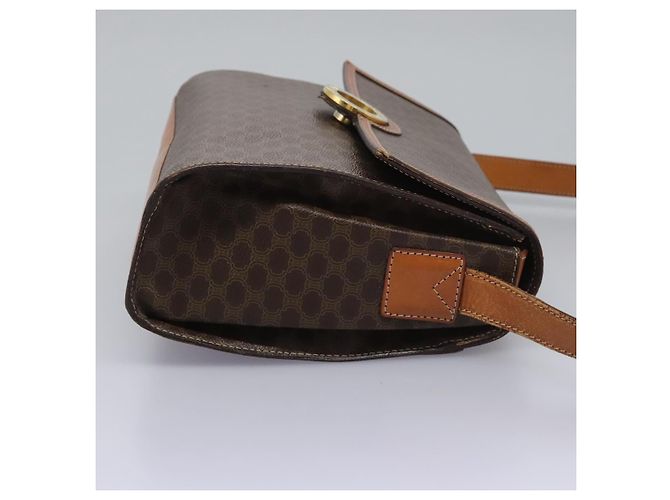 Céline Borsa a spalla in tela Macadam CELINE in pelle PVC marrone oro Auth EC038 D'oro - vista 4