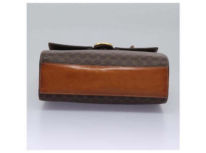 Céline Borsa a spalla in tela Macadam CELINE in pelle PVC marrone oro Auth EC038 D'oro - vista 5