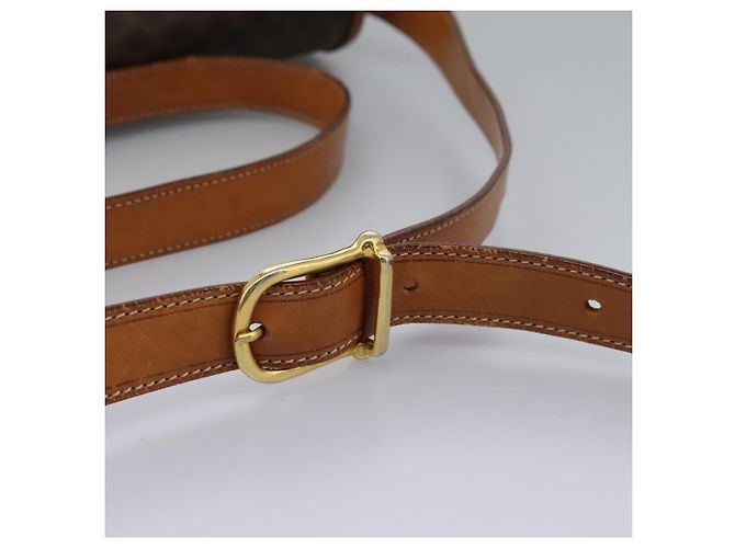 Céline Borsa a spalla in tela Macadam CELINE in pelle PVC marrone oro Auth EC038 D'oro - vista 8