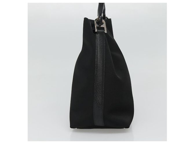 Borsa a mano in tela nera Salvatore Ferragamo Auth KD096 Nero - vista 3