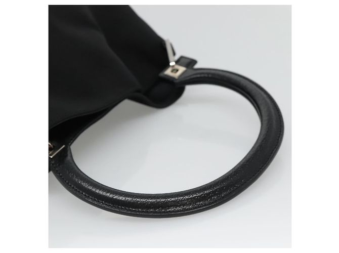 Borsa a mano in tela nera Salvatore Ferragamo Auth KD096 Nero - vista 7