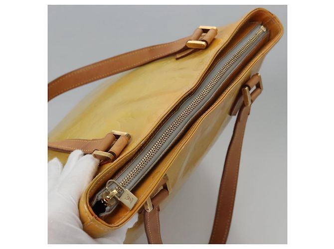 LOUIS VUITTON Monogram Vernis Houston Bolsa de Mão Cinza M91053 LV Auth ep7454 - vista 7