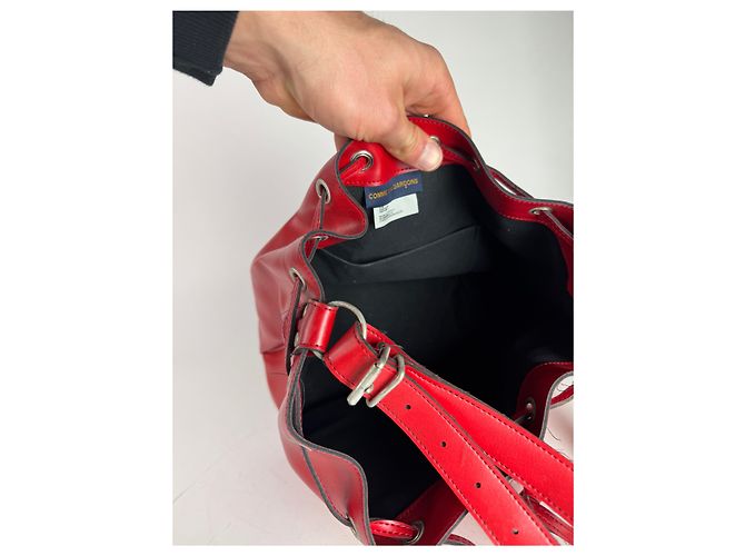 Comme Des Garcons Vintage Comme Des Garçons Schulter-Eimer-Tasche rot - Ansicht 6
