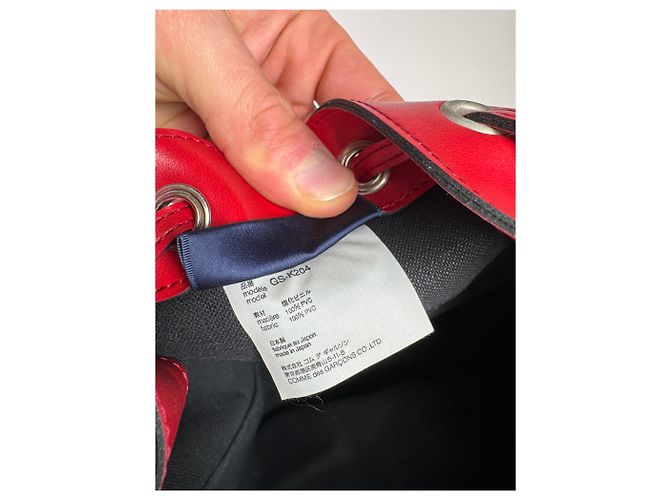 Comme Des Garcons Vintage Comme Des Garçons Schulter-Eimer-Tasche rot - Ansicht 8