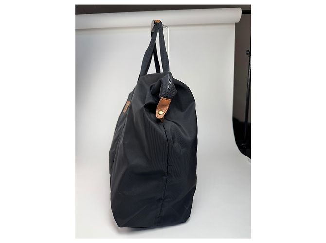 Borsa da viaggio vintage Courreges Paris Weekender nera e marrone - vista 13