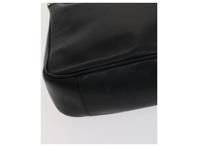 Bolso de mano de cuero GUCCI Bamboo 2 vías negro dorado 001 2113 1638 Auth KD087 - vista 14