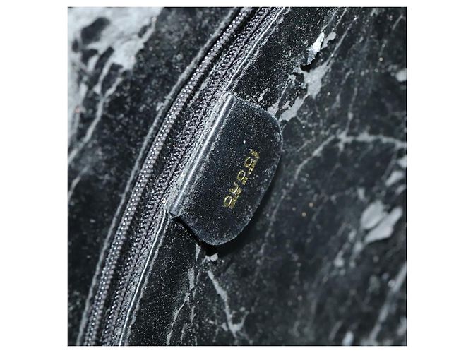 Bolso de mano de cuero GUCCI Bamboo 2 vías negro dorado 001 2113 1638 Auth KD087 - vista 17