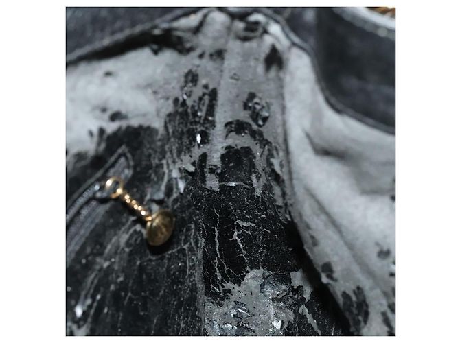 Bolso de mano de cuero GUCCI Bamboo 2 vías negro dorado 001 2113 1638 Auth KD087 - vista 18