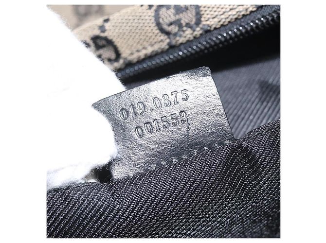 Borsa a Spalla in Tela GG Gucci Nera 019 0375 Auth ep7418 Nero - vista 12