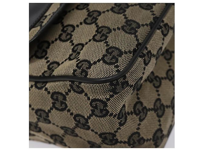 Borsa a Spalla in Tela GG Gucci Nera 019 0375 Auth ep7418 Nero - vista 15