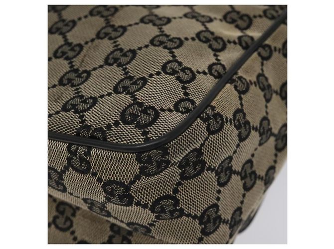 Borsa a Spalla in Tela GG Gucci Nera 019 0375 Auth ep7418 Nero - vista 16