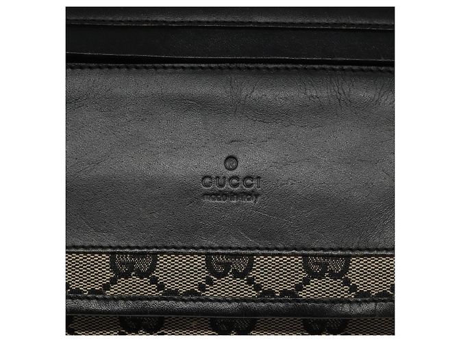 Borsa a Spalla in Tela GG Gucci Nera 019 0375 Auth ep7418 Nero - vista 18