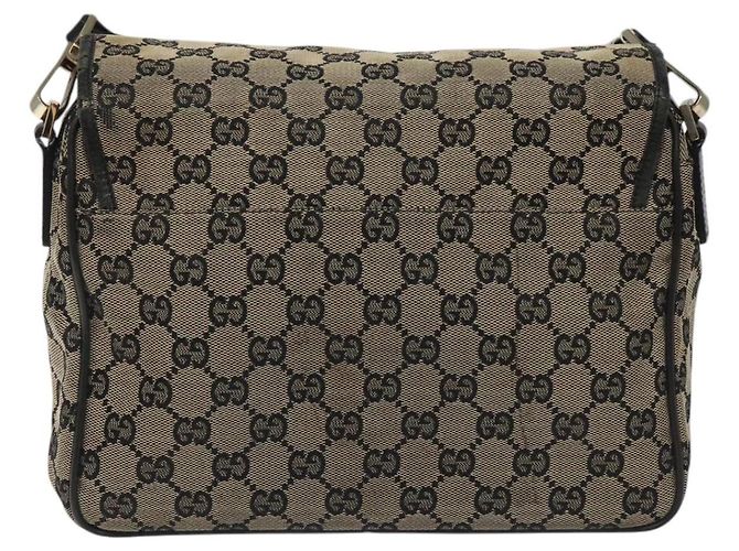 Borsa a Spalla in Tela GG Gucci Nera 019 0375 Auth ep7418 Nero - vista 2