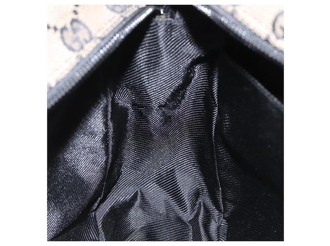 Borsa a Spalla in Tela GG Gucci Nera 019 0375 Auth ep7418 Nero - vista 23