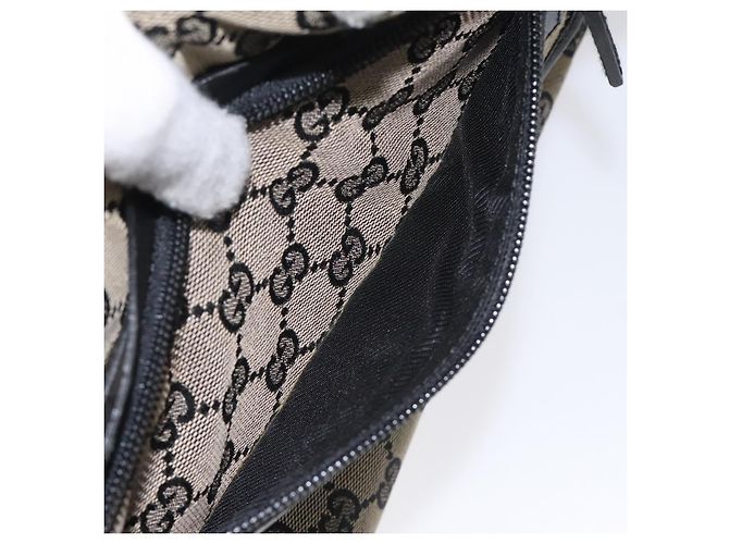 Borsa a Spalla in Tela GG Gucci Nera 019 0375 Auth ep7418 Nero - vista 25