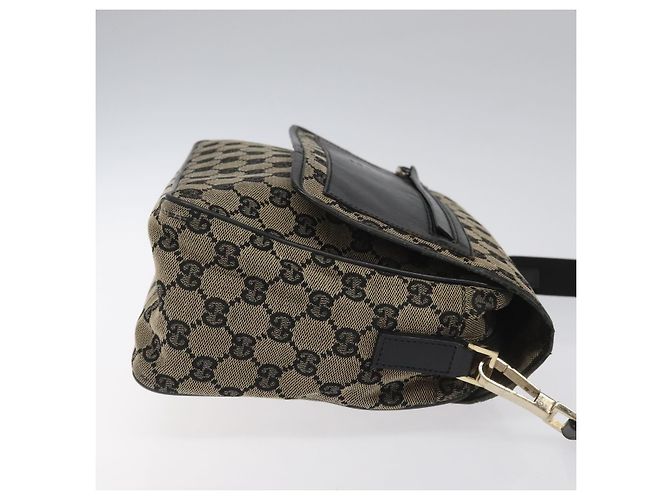 Borsa a Spalla in Tela GG Gucci Nera 019 0375 Auth ep7418 Nero - vista 3