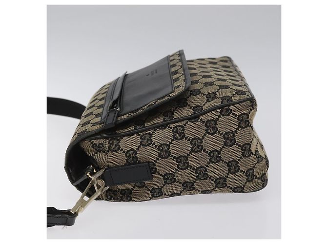 Borsa a Spalla in Tela GG Gucci Nera 019 0375 Auth ep7418 Nero - vista 4
