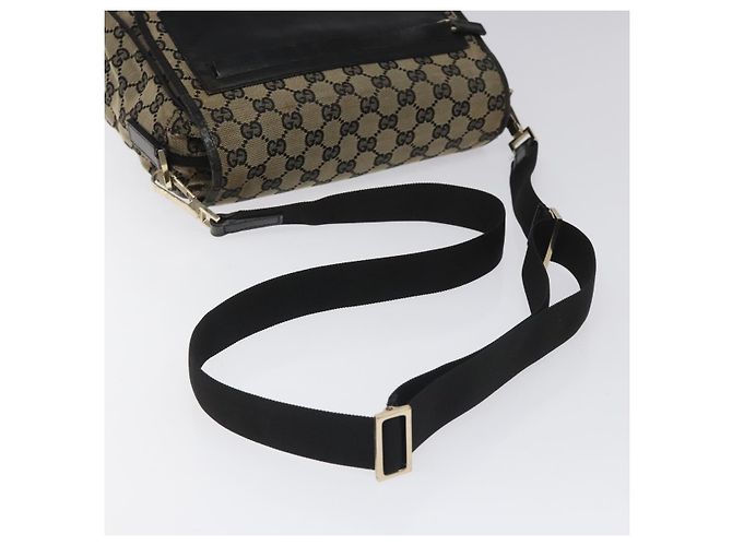 Borsa a Spalla in Tela GG Gucci Nera 019 0375 Auth ep7418 Nero - vista 7