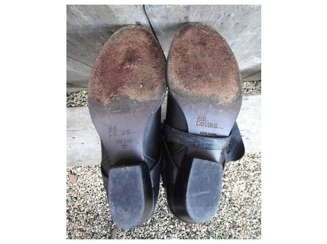 Botas Altas Les Petites de Cuero Negro - vista 5