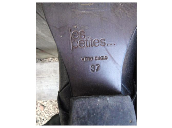 Botas Altas Les Petites de Cuero Negro - vista 7