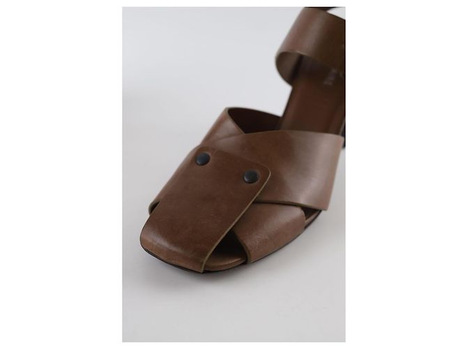 Lemaire Tacchi in pelle marrone - vista 4