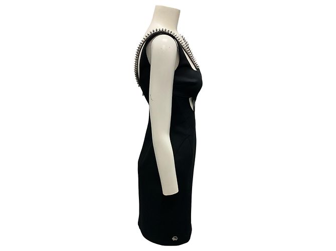 Vestido de cóctel mini con tachuelas Philipp Plein negro / plata 2019 - vista 2
