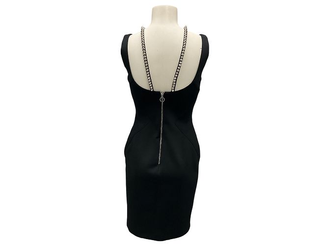 Vestido de cóctel mini con tachuelas Philipp Plein negro / plata 2019 - vista 3