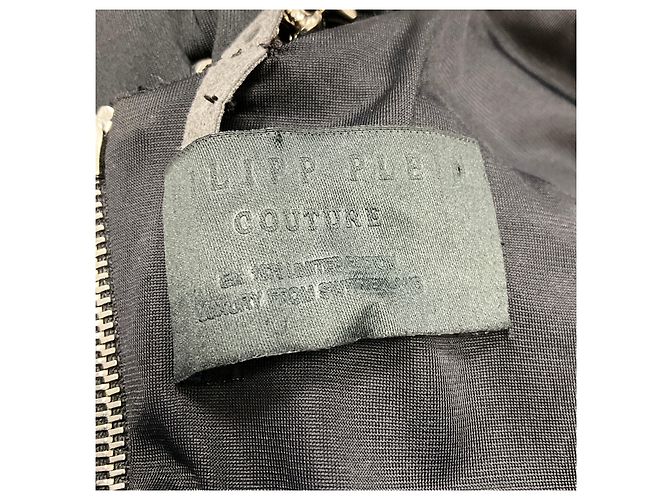 Vestido de cóctel mini con tachuelas Philipp Plein negro / plata 2019 - vista 4