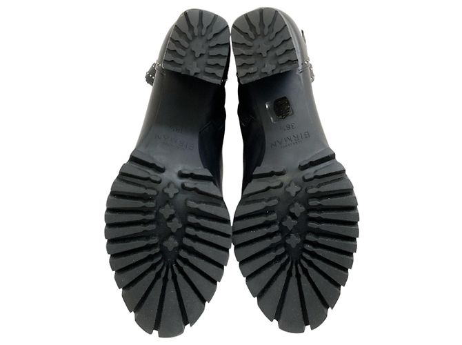 Botas de salto Evelyn pretas com tachas e cadarços de Alexandre Birman - vista 9