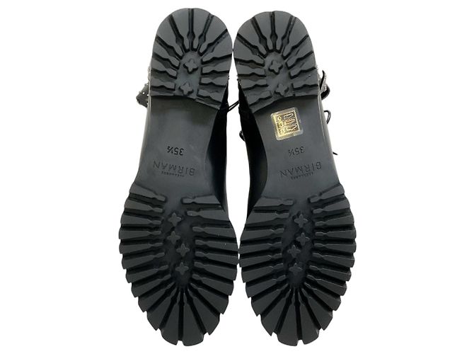 Alexandre Birman Black Studded Lace Up Evelyn Flat Boots - view 10