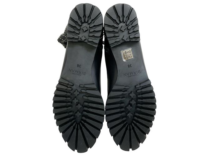 Alexandre Birman Black Studded Lace Up Evelyn Flat Boots - view 7
