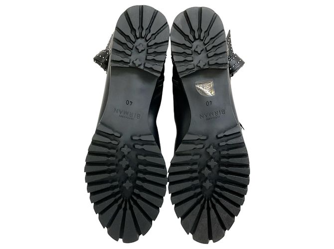 Alexandre Birman Black Studded Lace Up Evelyn Flat Boots - view 8