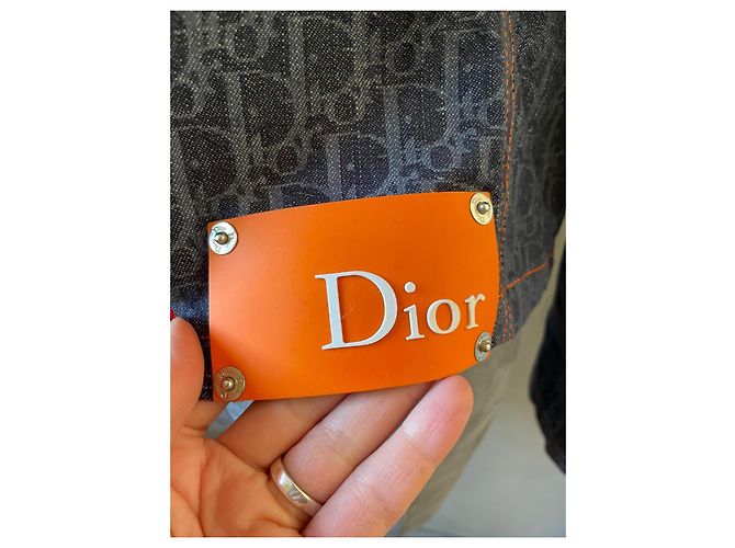 Dior Jeansjacke Monogramm Logo Blau - Ansicht 6