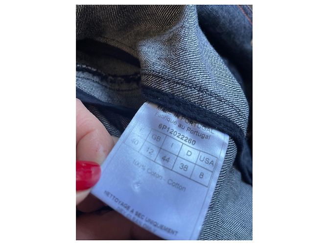 Dior Jeansjacke Monogramm Logo Blau - Ansicht 9