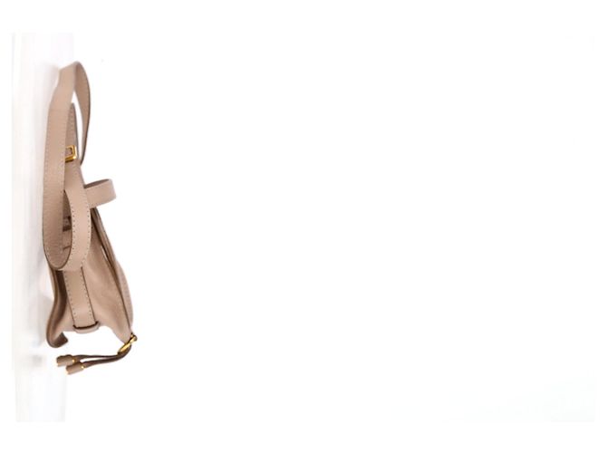 Bolso de Hombro Chloé Small Marcie en Cuero de Ternera Nude - vista 11