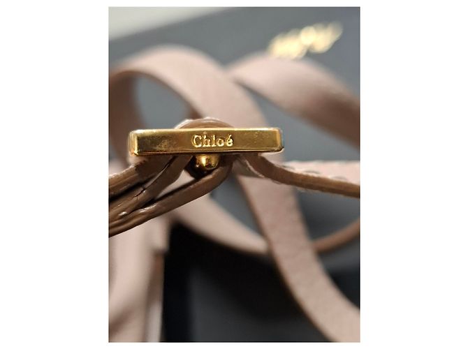 Bolso de Hombro Chloé Small Marcie en Cuero de Ternera Nude - vista 13