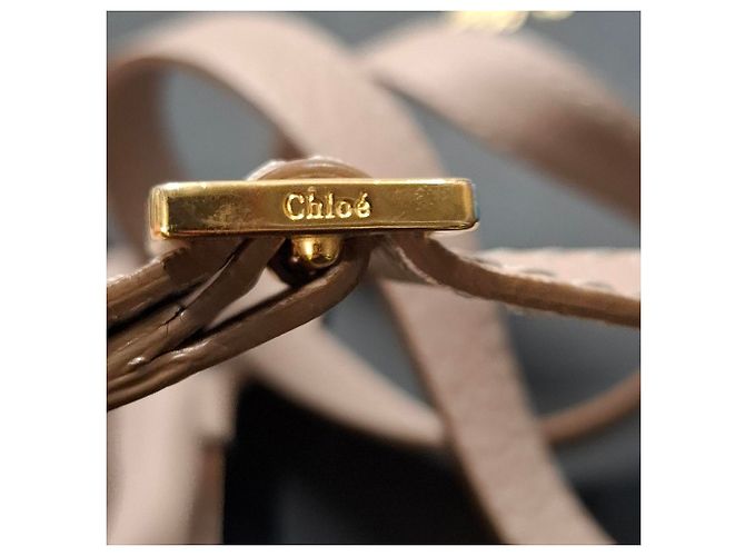 Bolso de Hombro Chloé Small Marcie en Cuero de Ternera Nude - vista 5